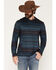 Image #1 - RANK 45&reg; Men's Stone Mesa Southwestern Striped Tech Hooded Long Sleeve Shirt, Navy, hi-res