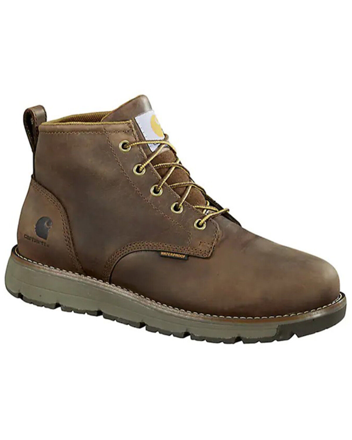 Image #1 - Carhartt Men's Millbrook 5" Waterproof Work Boots - Steel Toe, Brown, hi-res