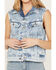 Image #3 - Lee Women's Light Wash Acid Wash Denim Pearl Vest, Blue, hi-res