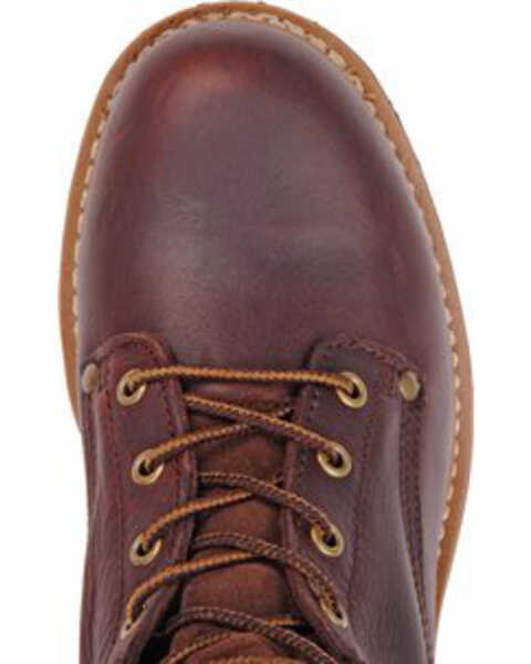 Image #5 - Carolina Men's Logger Boots - Round Toe, Brown, hi-res