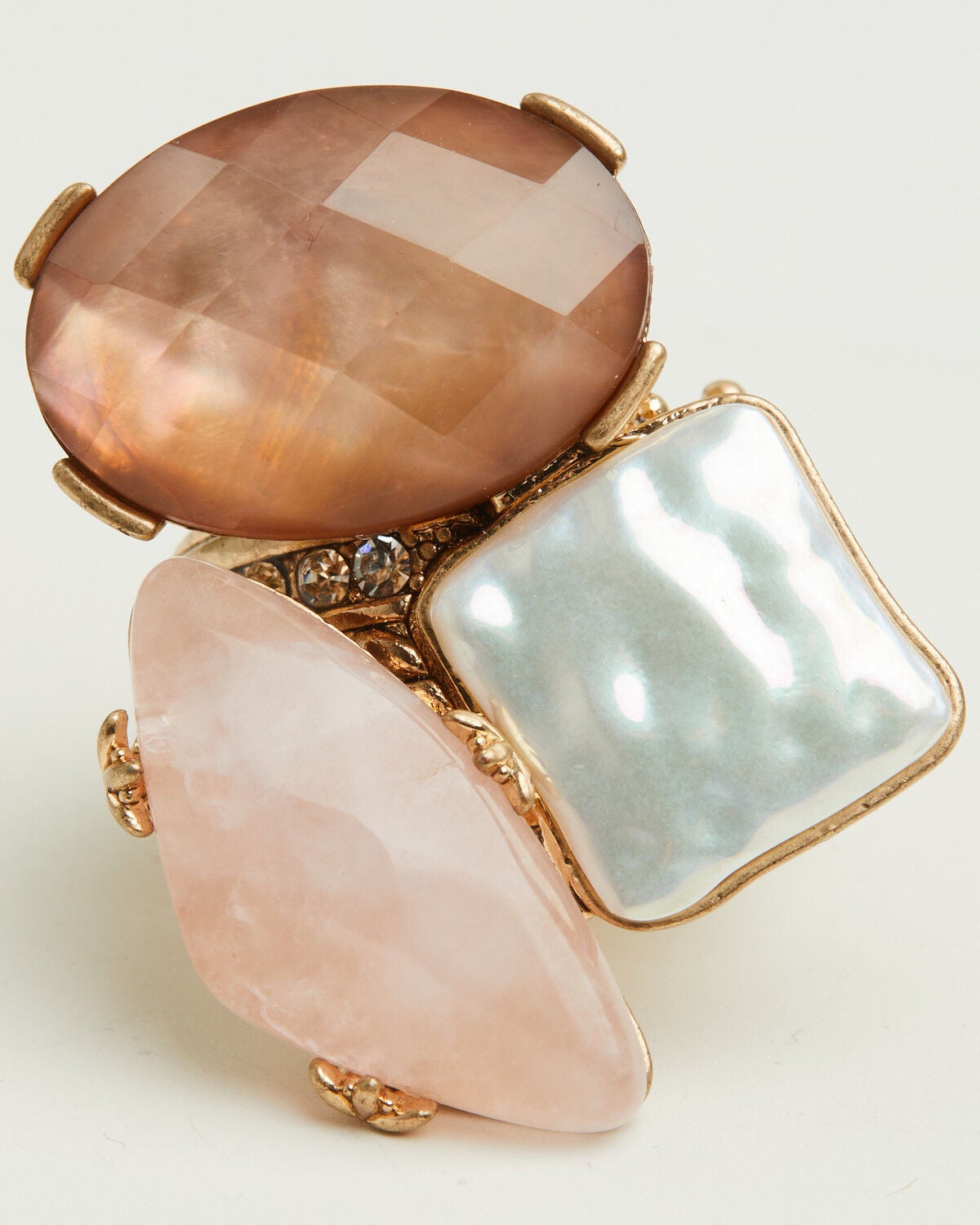 Image #1 - Lainey Wilson Women's Cluster Stone Ring, Gold, hi-res