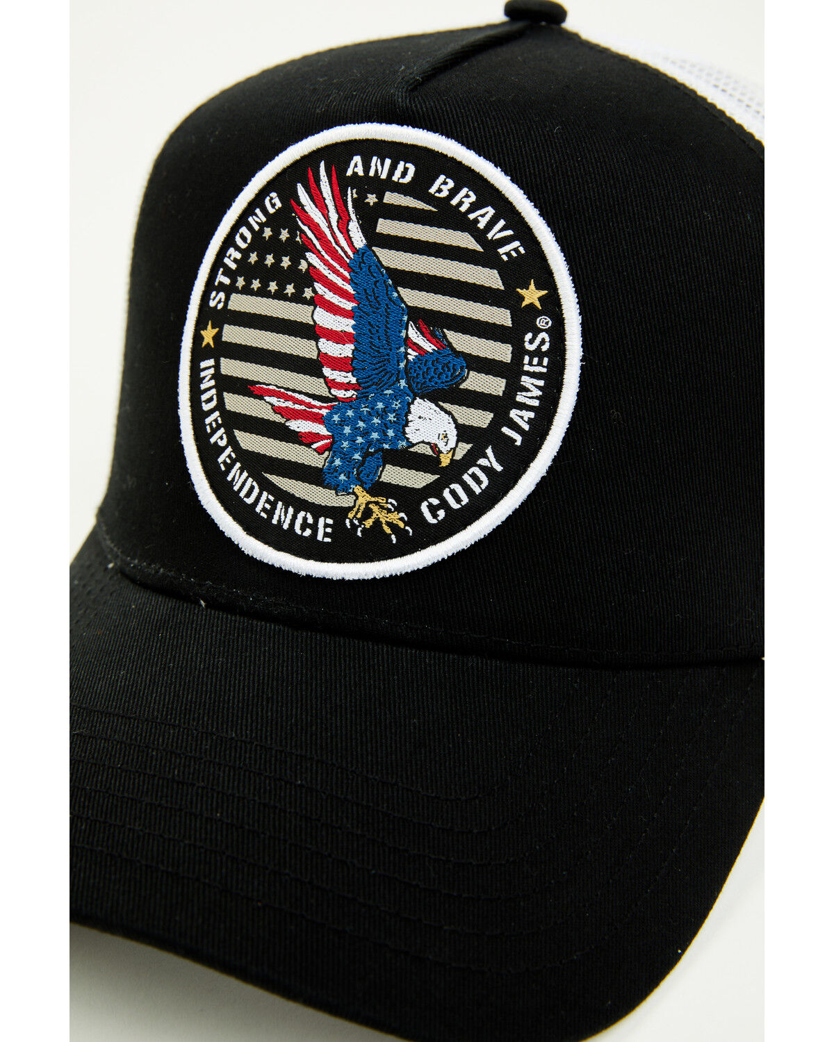 Image #2 - Cody James Men's Independence Ball Cap, Black/white, hi-res