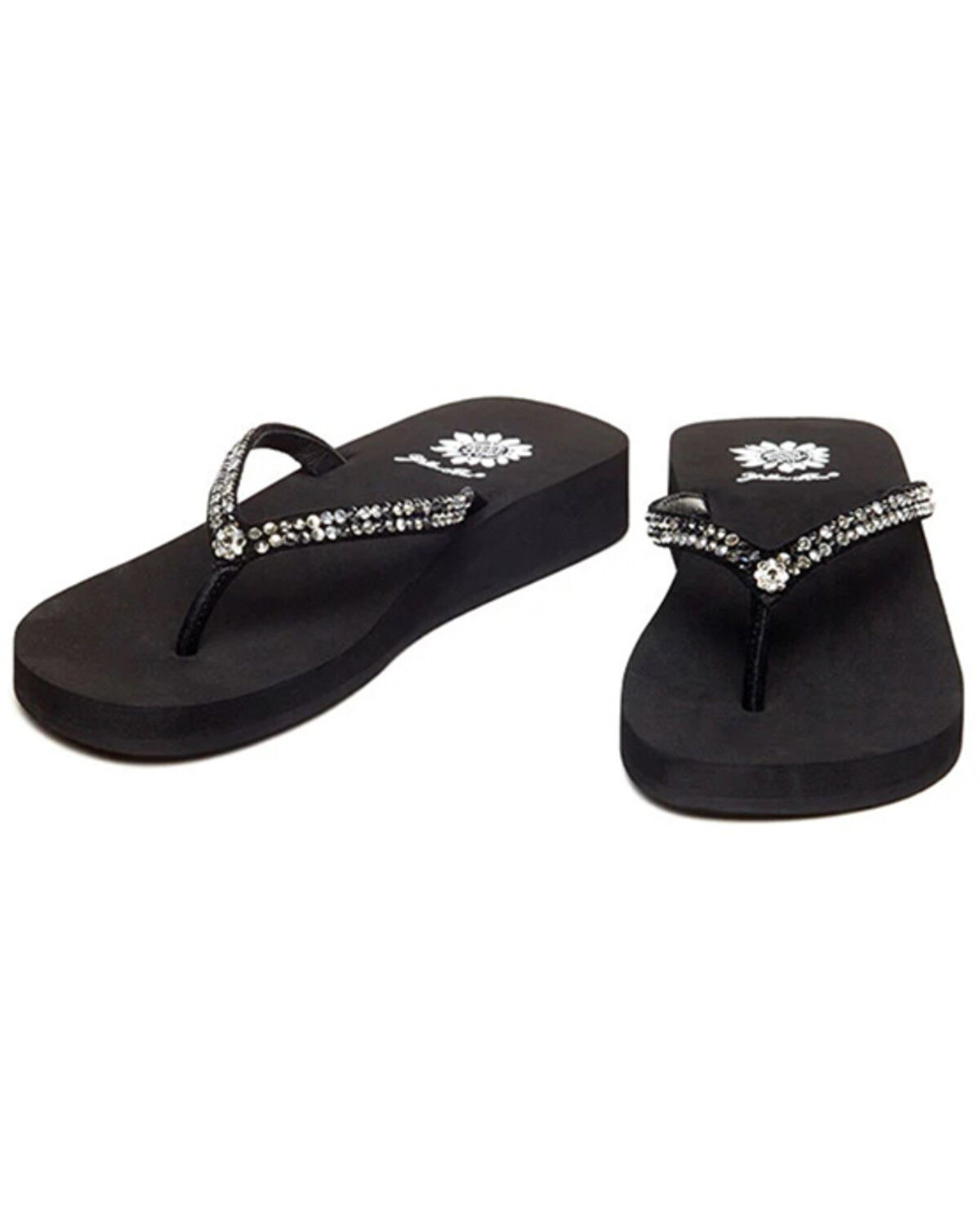 Image #4 - Yellow Box Women's Jello Rhinestone Sandals, Silver, hi-res