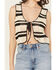 Image #3 - Revel Women's Striped Tie-Front Knit Vest, Natural, hi-res