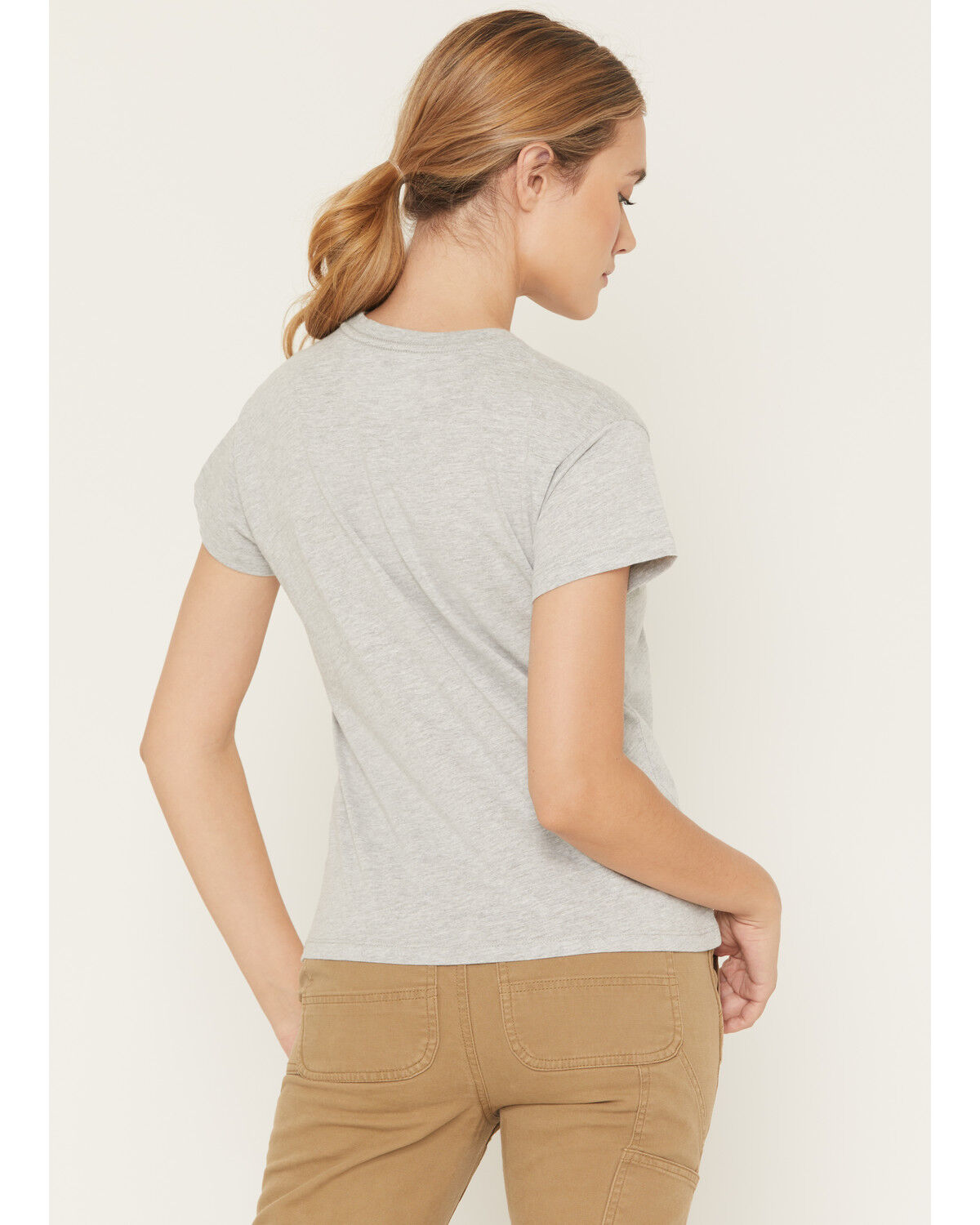 Image #4 - Troll Co Women's Rose Short Sleeve Graphic Tee, Heather Grey, hi-res
