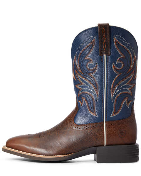 Image #2 - Ariat Men's Sport Knockout Western Performance Boots - Broad Square Toe, Dark Brown, hi-res