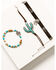 Image #1 - Prime Time Jewelry Women's Cactus Beaded Bracelet Set, Silver, hi-res