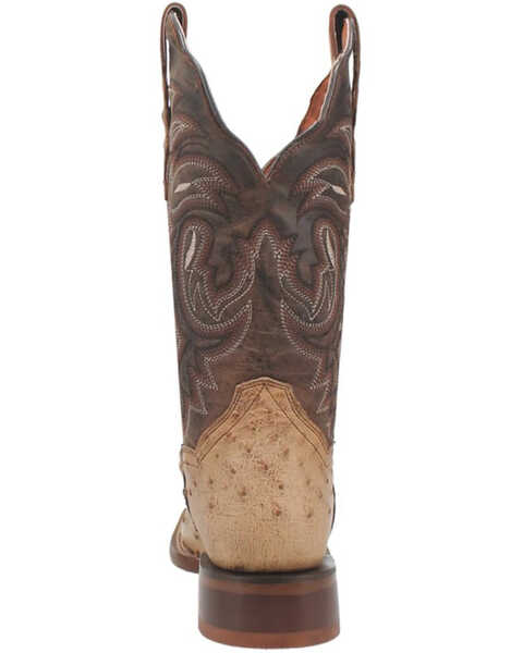 Image #5 - Dan Post Women's Exotic Full Quill Ostrich Western Boots - Broad Square Toe , Taupe, hi-res