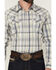 Image #3 - Cody James Men's Western Wind Plaid Print Long Sleeve Snap Western Shirt - Tall, Cream, hi-res