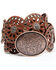 Cowgirls Rock Women's Round Concho Western Belt, Brown, hi-res