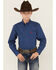 Image #1 - Cinch Boys' Geo Print Long Sleeve Button-Down Western Shirt, Royal Blue, hi-res