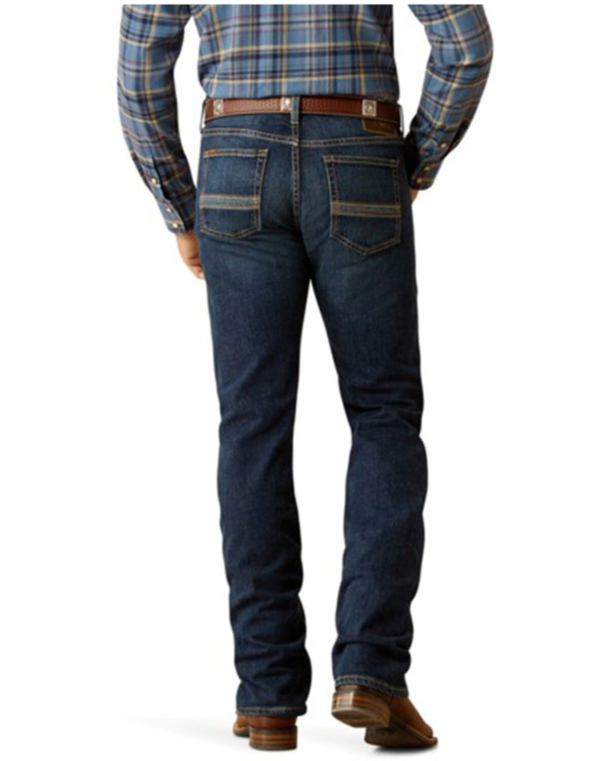 Image #1 - Ariat Men's M7 Quest Tucker Dark Wash Slim Straight Stretch Denim Jeans, Dark Wash, hi-res