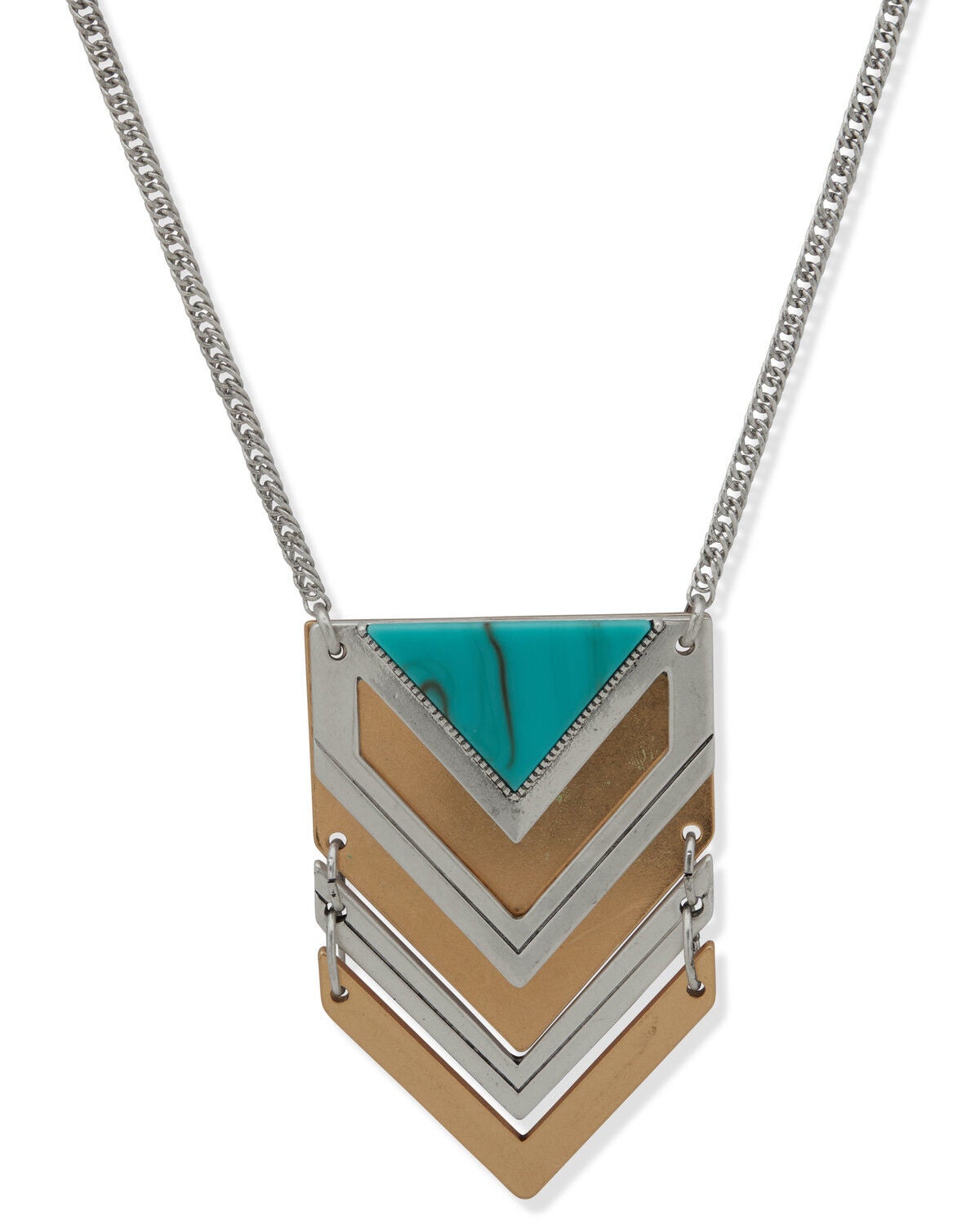 Lainey Wilson Women's Stone Arrow Long Pendant Necklace, Gold, hi-res