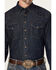 Image #2 - Ariat Men's Classic Denim Long Sleeve Snap Western Shirt - Tall, Blue, hi-res