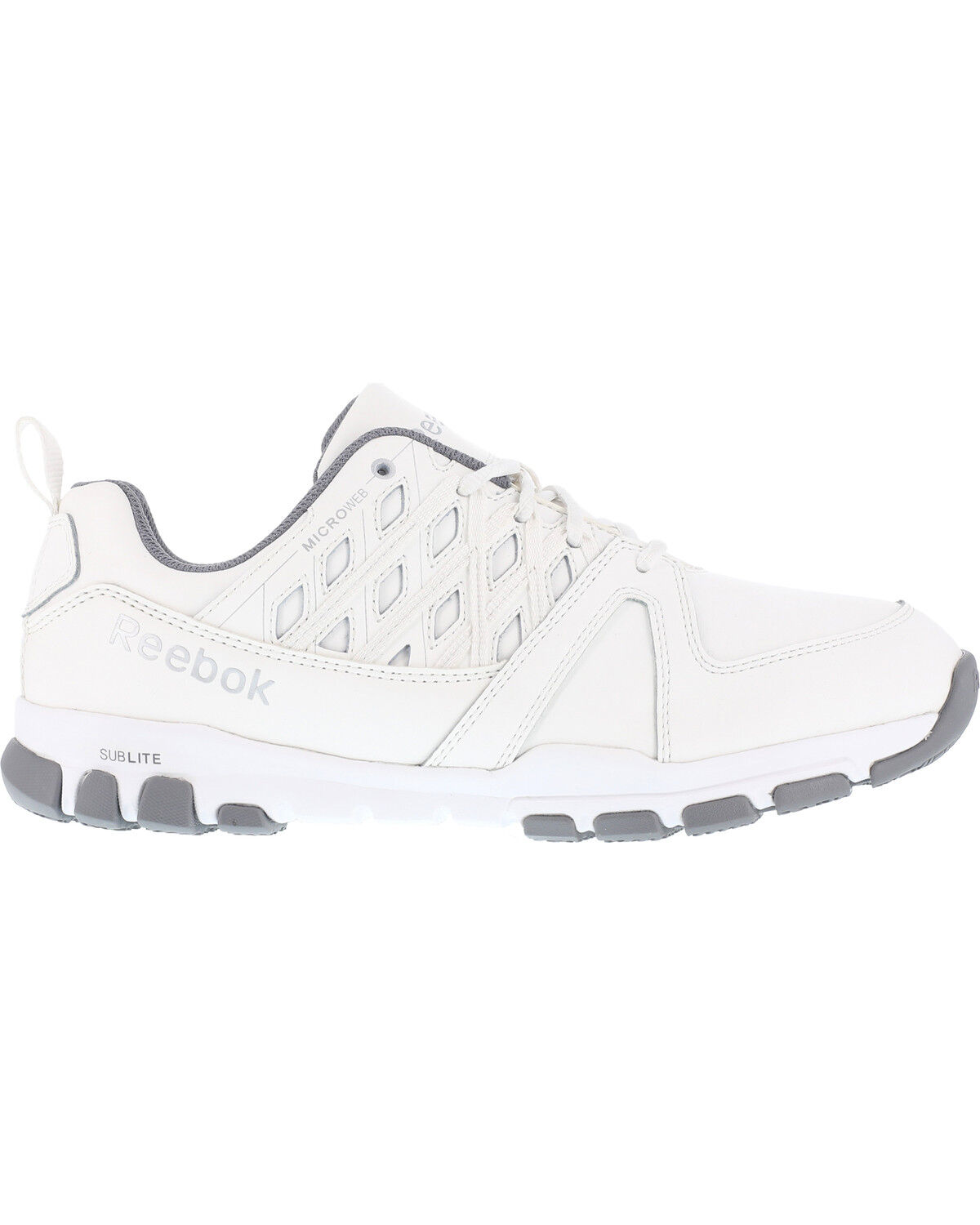 Image #3 - Reebok Men's Sublite Athletic Oxford Work Shoes - Soft Toe, White, hi-res