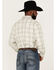 Image #5 - Blue Ranchwear Men's Yarn-Dye Plaid Print Long Sleeve Snap Western Shirt , Tan, hi-res