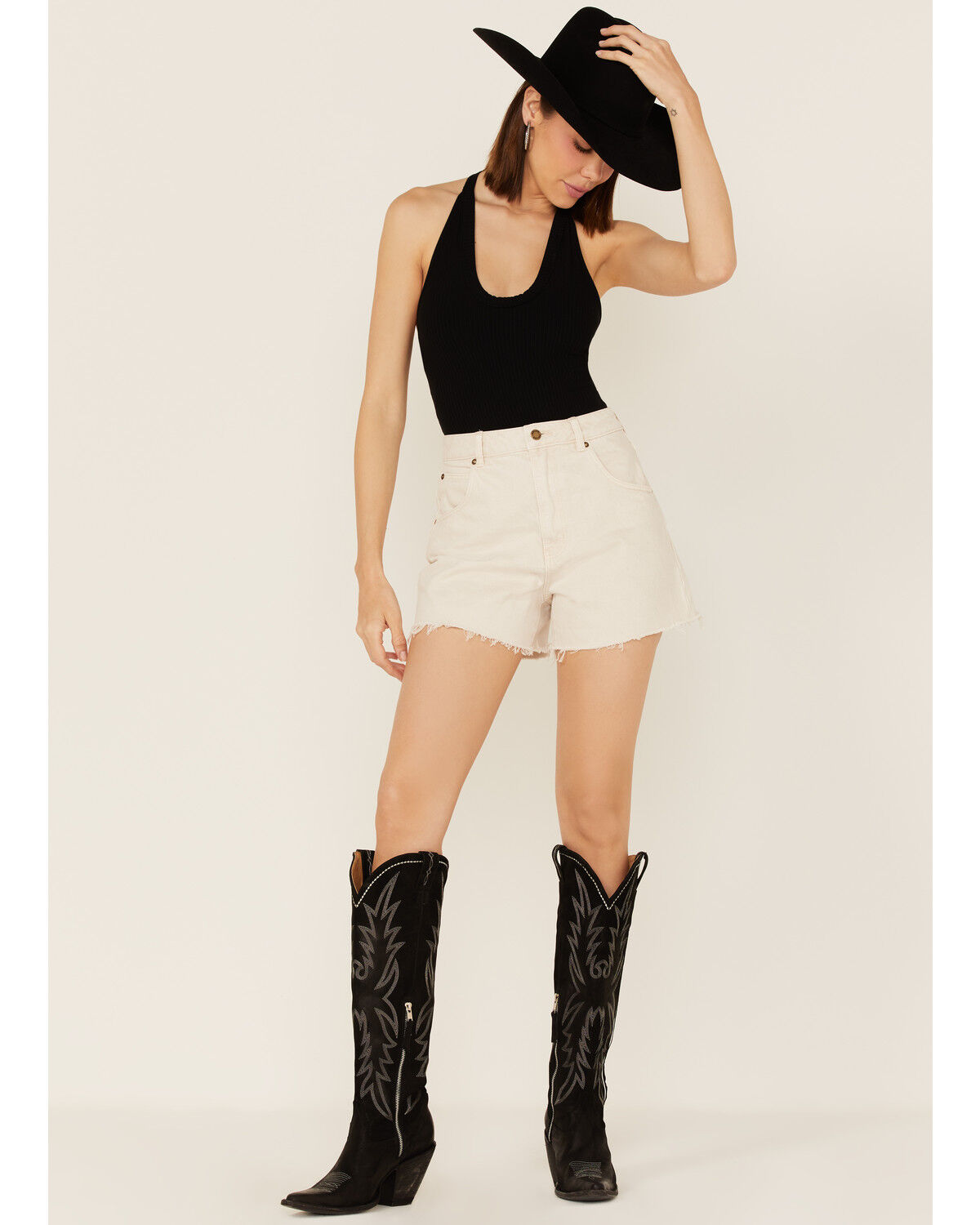 Image #1 - Rolla's Women's High Rise Mirage Shorts, Off White, hi-res