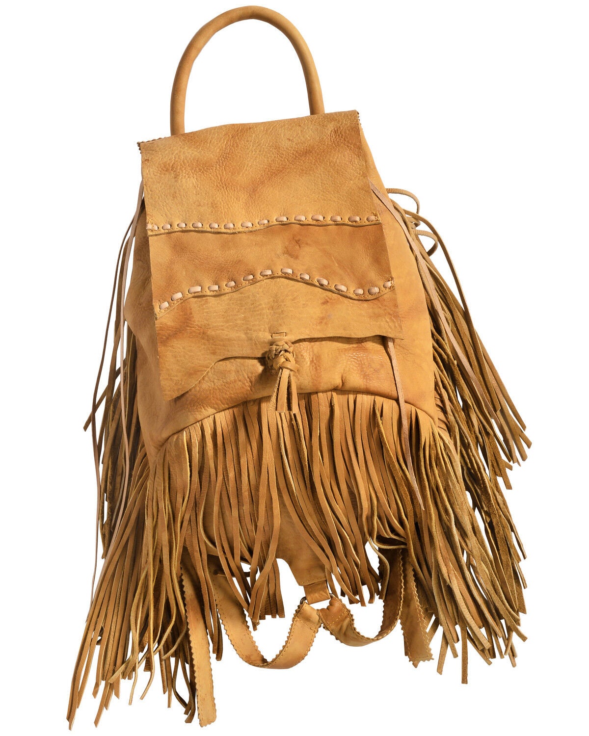 leather fringe backpack