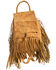 Image #1 - Kobler Leather Women's Rucksack Fringed Backpack, Khaki, hi-res