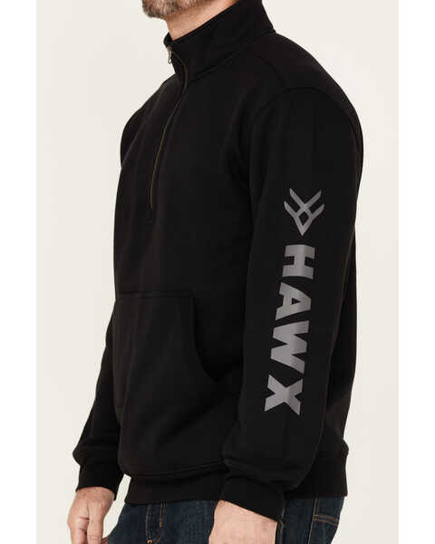 Image #3 - Hawx Men's Black Primo 1/4 Zip Work Fleece Pullover , Black, hi-res