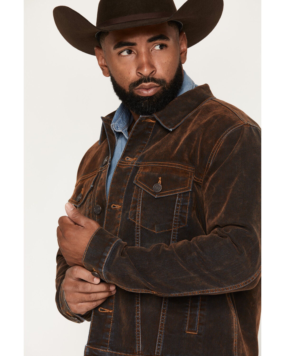 Image #2 - Moonshine Spirit&reg;&nbsp;Men's Gunslinger Flocker Trucker Jacket, Brown, hi-res