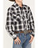 Image #3 - Roper Boys' Plaid Print Long Sleeve Snap Western Shirt, Black, hi-res