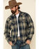 Image #1 - Cody James Men's Bogus Large Bonded Plaid Long Sleeve Western Flannel Shirt , Tan, hi-res