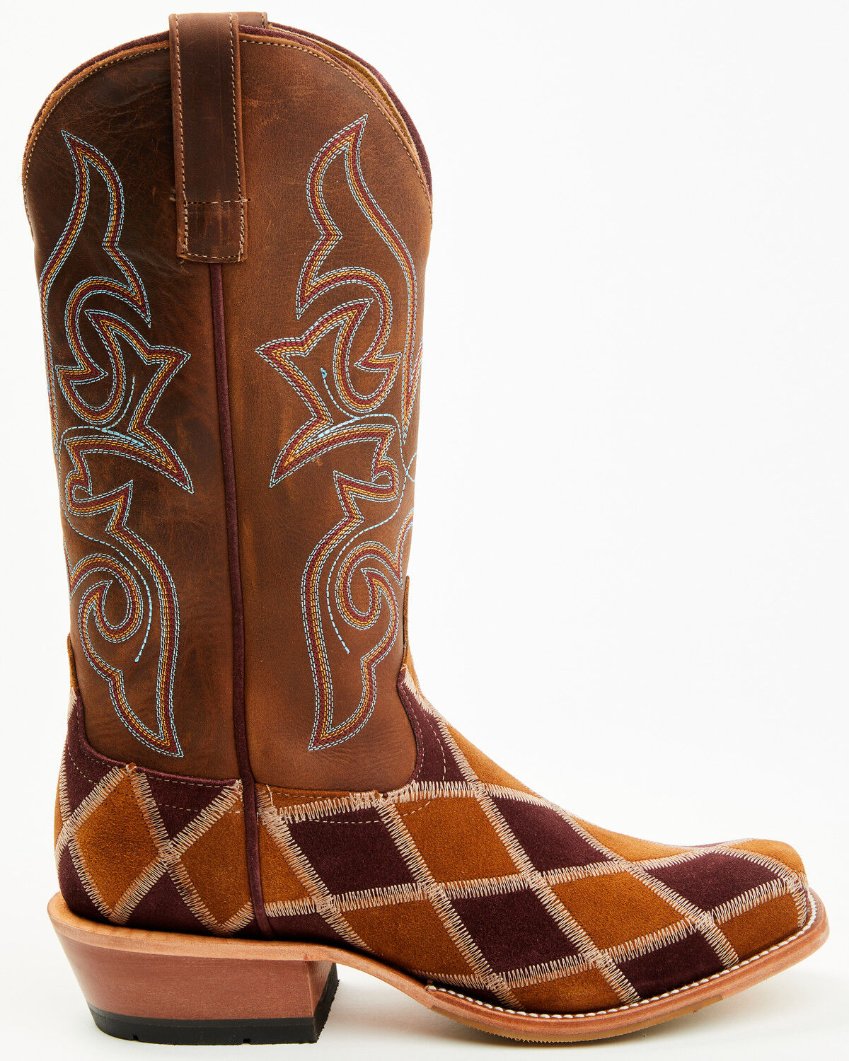 Image #2 - Horse Power Men's Patchwork Western Boots - Square Toe, Tan, hi-res