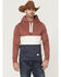 Wanakome Men's Rivera Colorblock Hooded Pullover Sweatshirt , Red/white/blue, hi-res