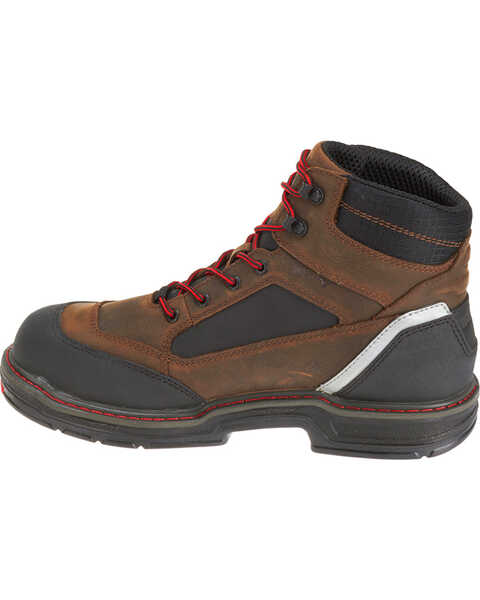 Image #3 - Wolverine Men's Overman Waterproof Carbonmax 6" Work Boots - Round Toe, Black/brown, hi-res