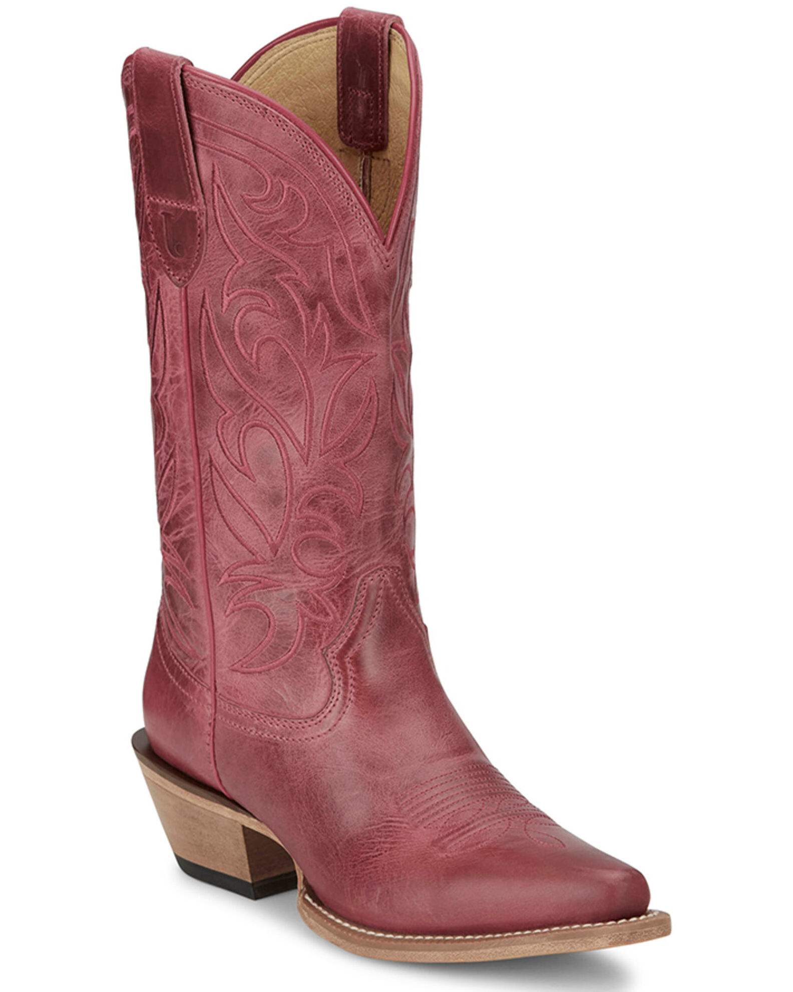 Justin pink cowboy boots discount