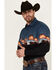 Image #2 - Panhandle Men's Scenic Border Long Sleeve Snap Western Shirt, Black, hi-res