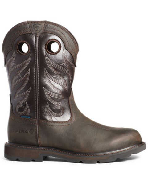 Image #2 - Ariat Men's Groundwork Western Work Boots - Soft Toe, Brown, hi-res