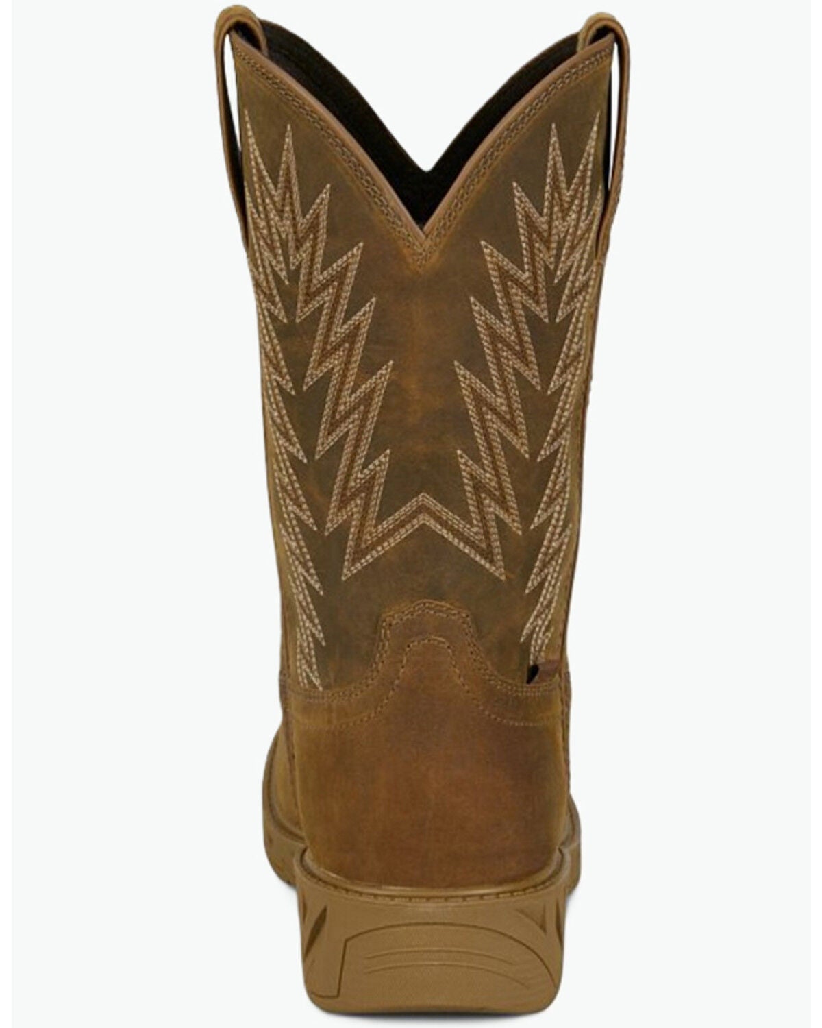 Image #3 - Justin Men's 11" Blinder Pull-On Work Boots - Steel Toe, Brown, hi-res