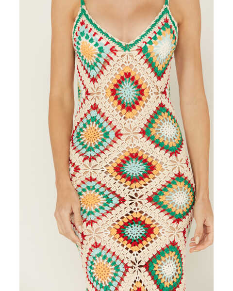 Image #3 - Ransom Ranch Women's Crochet Maxi Dress, Multi, hi-res