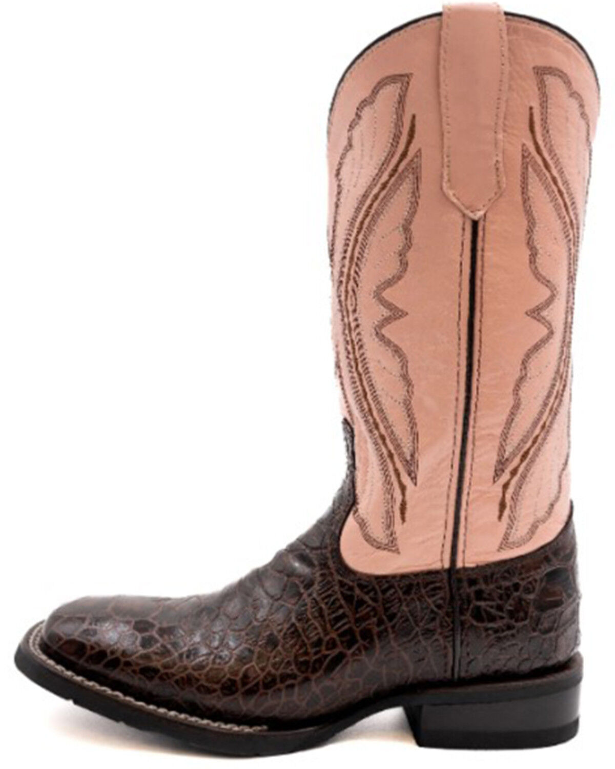 Image #3 - Ferrini Women's Kai Western Boots - Broad Square Toe, Chocolate, hi-res
