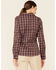 Image #4 - Columbia Women's Malbec Plaid Print Ridge Lite Long Sleeve Button-Down Western Shirt, Burgundy, hi-res