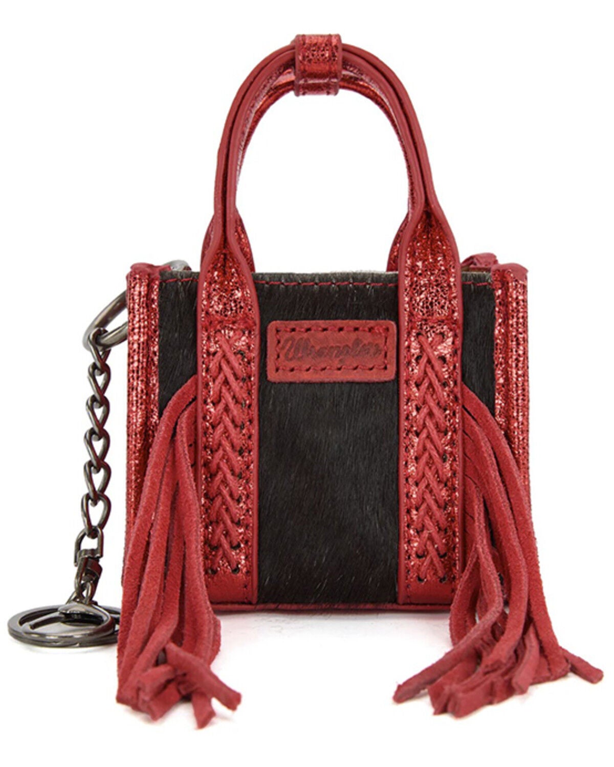 Image #4 - Wrangler Cowhide Mini Handbag Charm, Red, hi-res