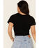 Shyanne Women's Here For The Beer Graphic Tie-Front Short Sleeve Tee , Black, hi-res