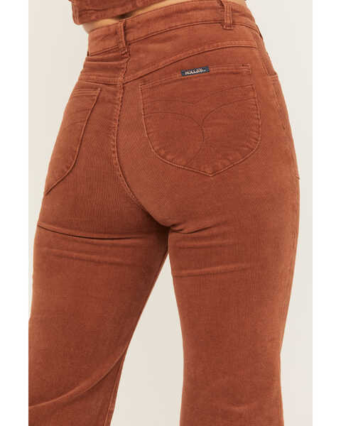 Image #4 - Rolla's Women's East Coast High Rise Corduroy Flare Jeans, Rust Copper, hi-res
