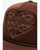 Image #2 - Shyanne Girls' Boot Stitch Heart Ball Cap, Brown, hi-res