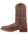 Laredo Men's Rancher Stockman Western Boots - Broad Square Toe, Brown, hi-res