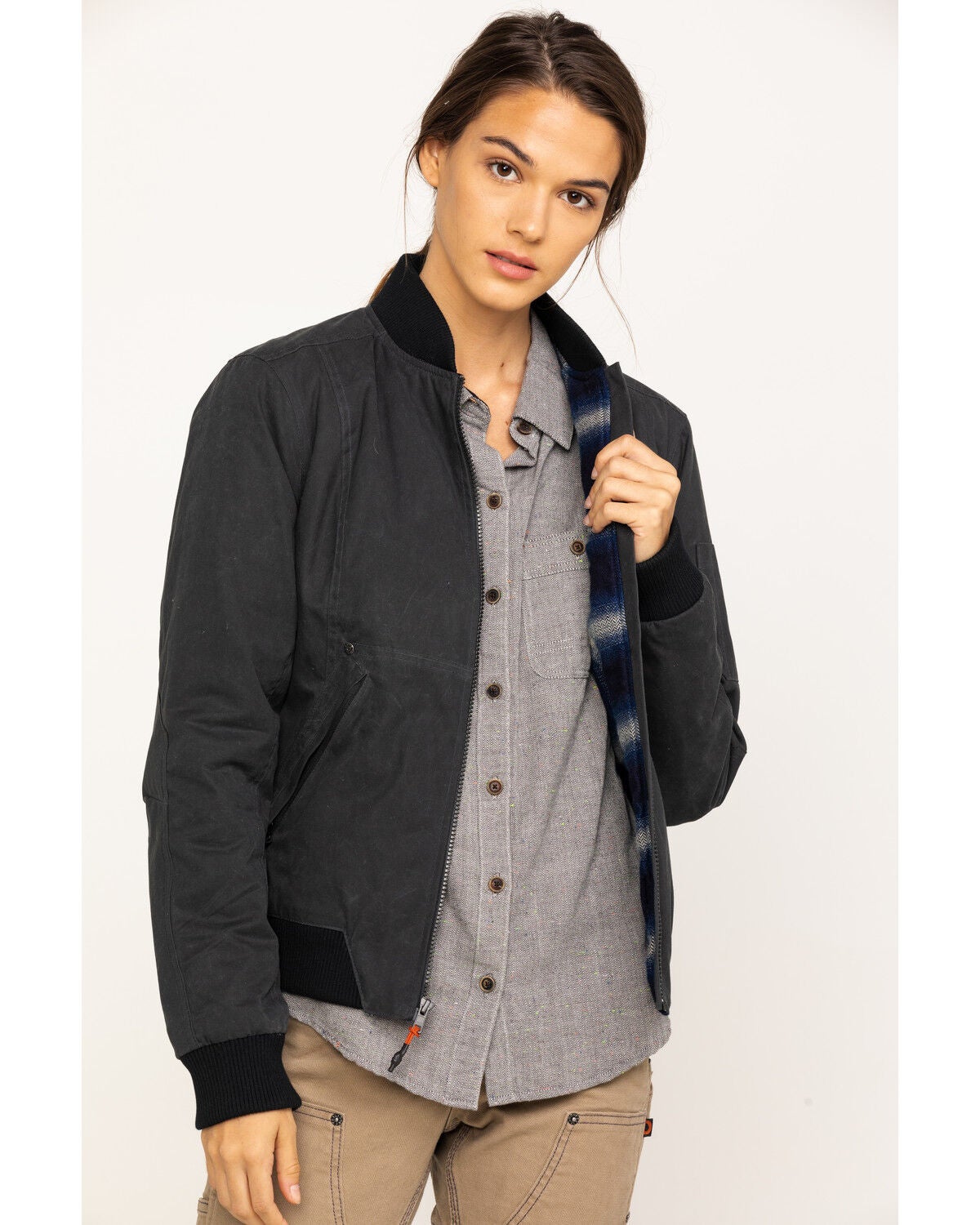 Image #1 - Dovetail Workwear Women's Evaleen Waxed Canvas Trucker Jacket , , hi-res