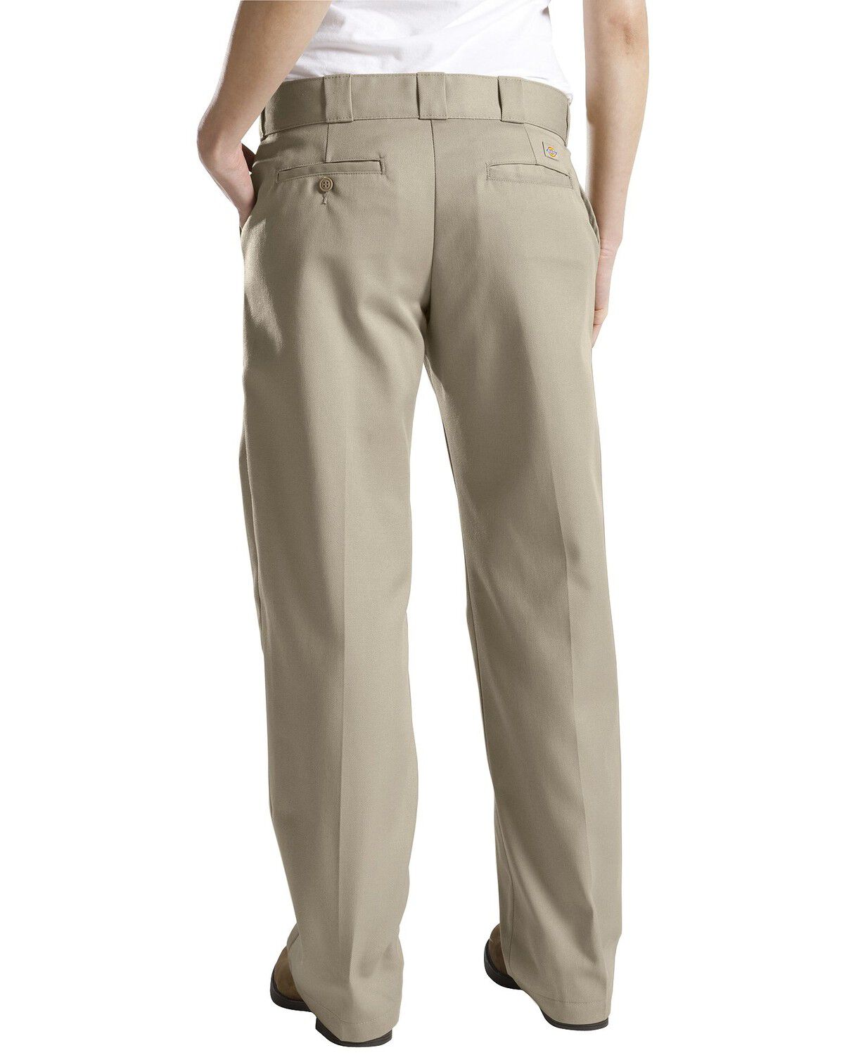 Image #1 - Dickies Women's Classic Straight Leg Twill Pants, Khaki, hi-res
