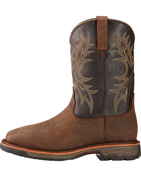 Image #2 - Ariat Men's WorkHog® H2O Western Work Boots - Soft Toe , Brown, hi-res