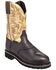 Image #1 - Justin Men's Superintendent Western Work Boots - Steel Toe, Brown, hi-res