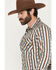 Image #2 - Rock & Roll Denim Men's Dale Brisby Southwestern Stripe Print Long Sleeve Snap Stretch Western Shirt, Dark Brown, hi-res