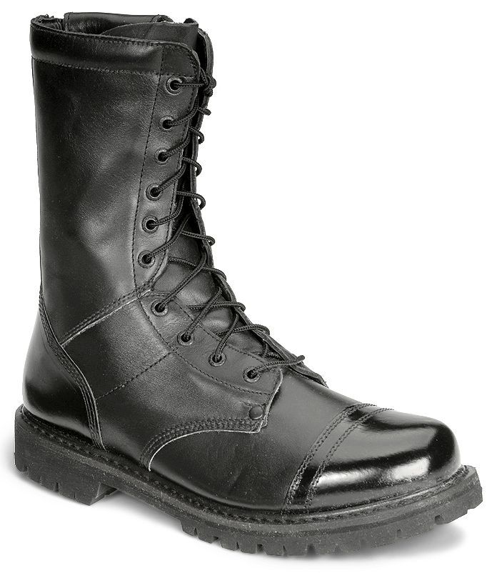 Rocky Men's 10" Zipper Jump Boots - Round Toe, Black, hi-res