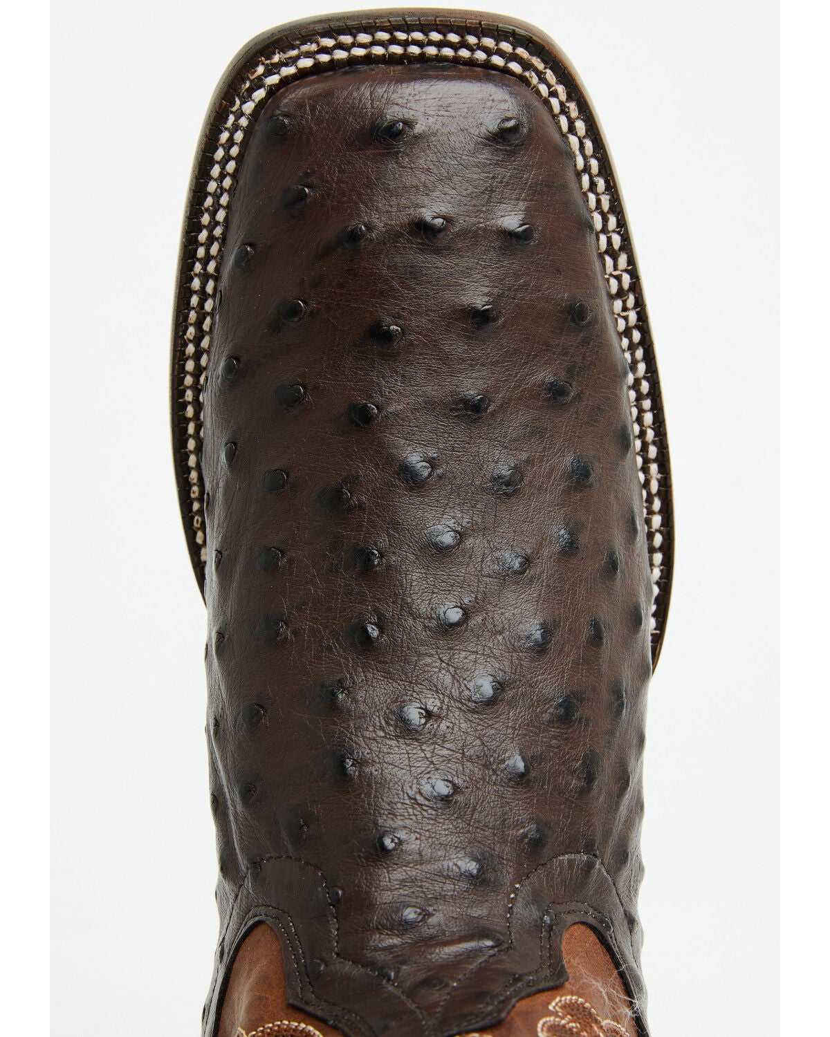 Image #6 - Ariat Men's Classic Cash Exotic Ostrich Western Boots - Broad Square Toe, Brown, hi-res