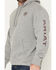 Image #3 - Ariat Men's Logo Graphic Hooded Sweatshirt - Tall, Grey, hi-res